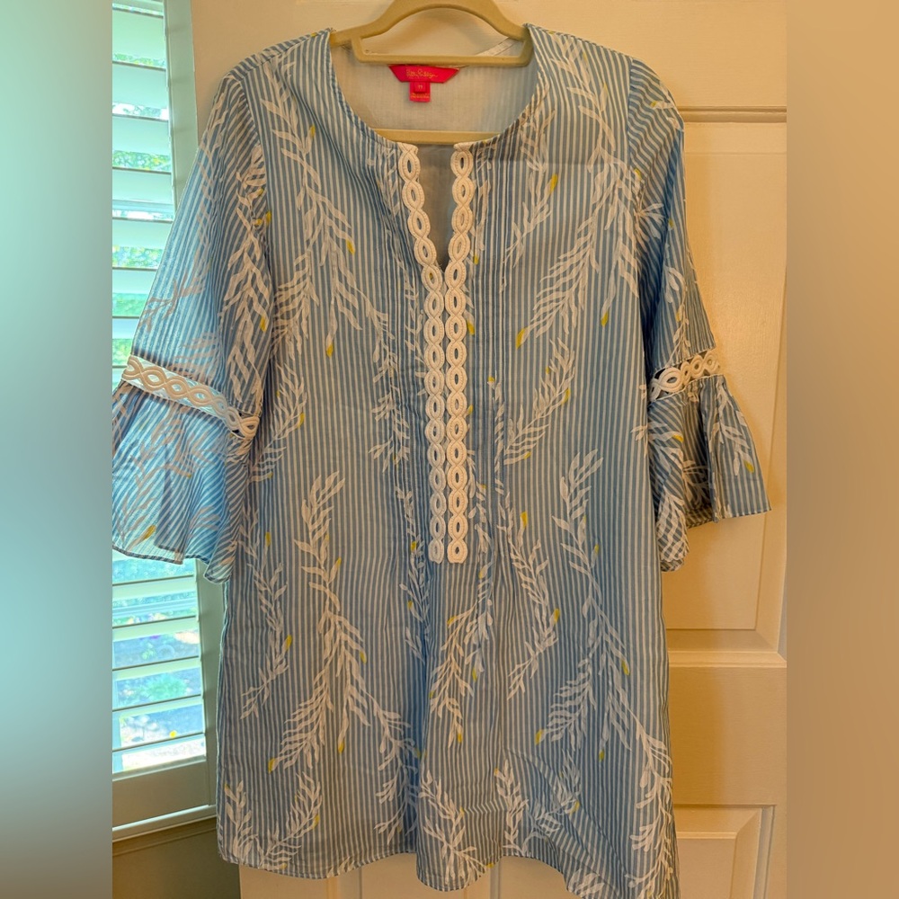 Lily Pulitzer Blue and White Women's Dress
